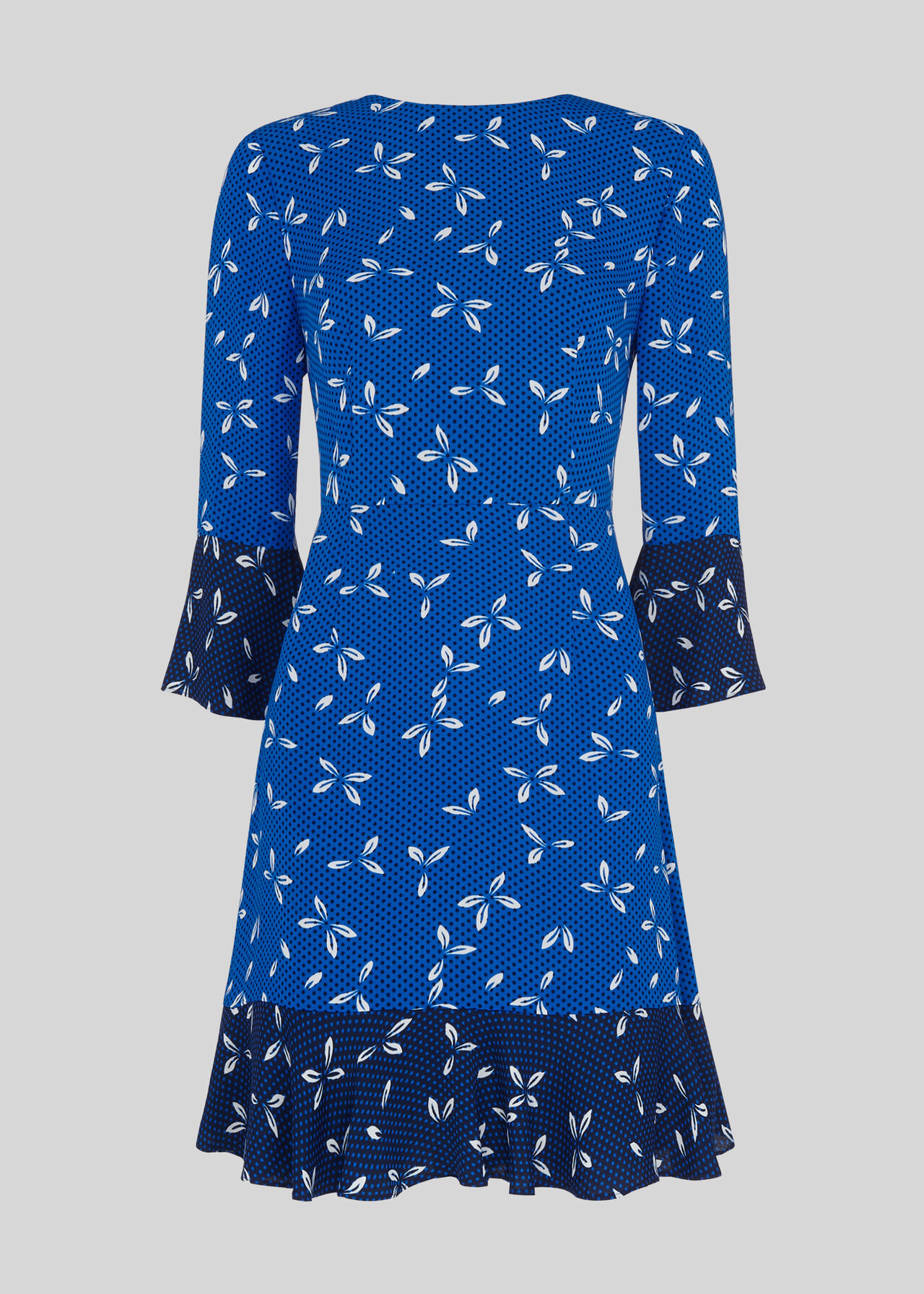 Polly Spot Print Dress Blue/Multi