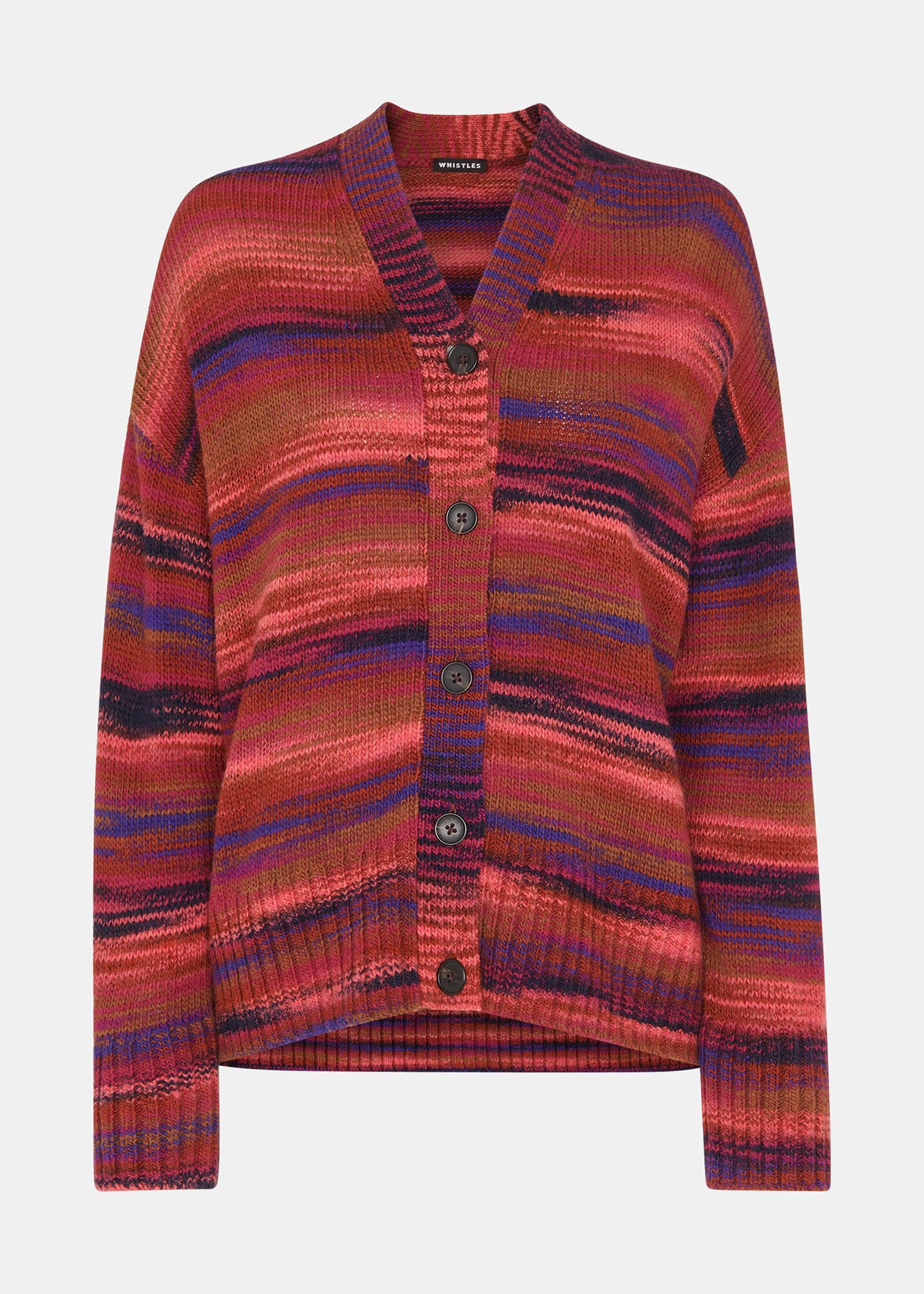 Multicolour Space Dye Cardigan