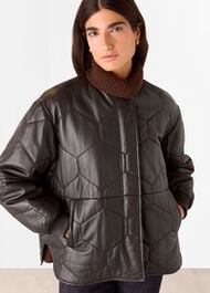 Cleo Leather Quilted Jacket