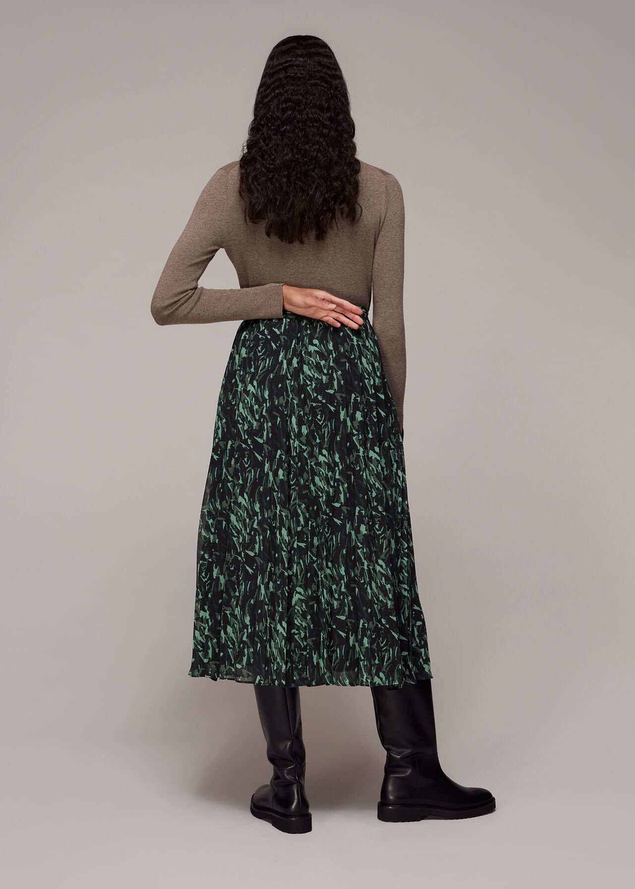 Abstract Brushstroke Skirt