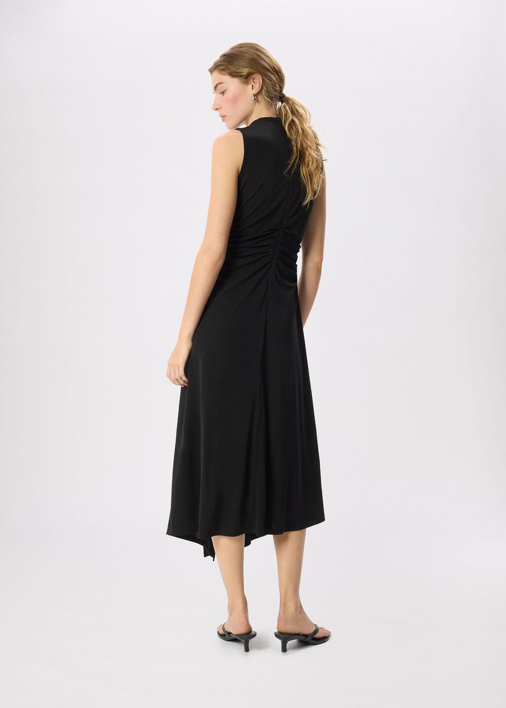 Ruched Halter Jersey Dress