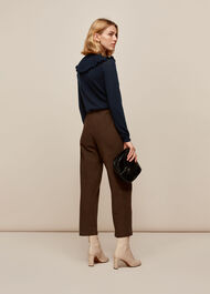 Frill Fine Merino Wool Knit Navy
