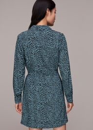 Contrast Leopard Belted Dress