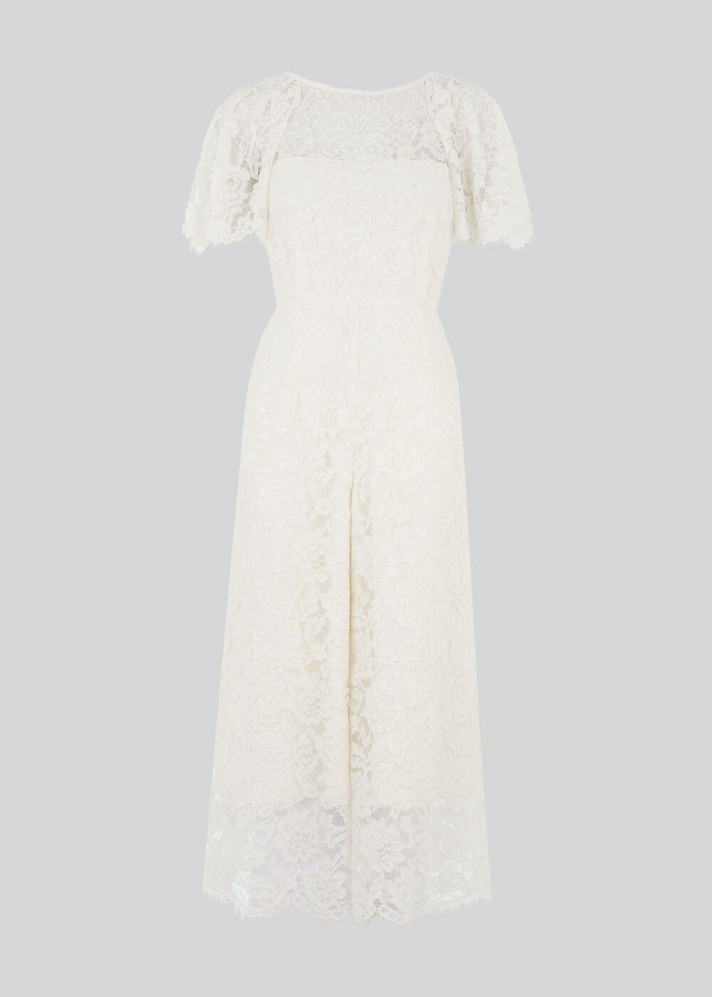 Victoria Lace Wedding Jumpsuit Ivory