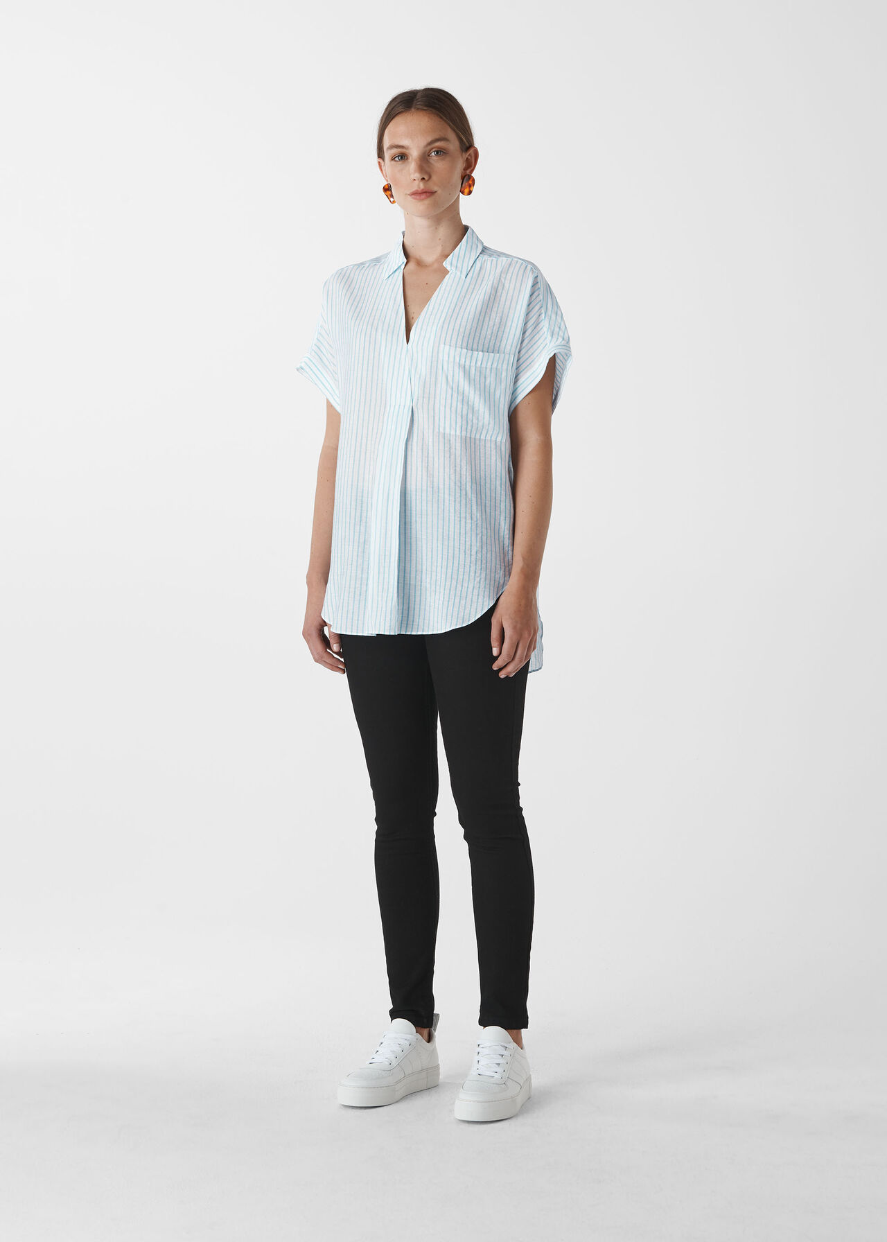 Lea Stripe Shirt White/Multi