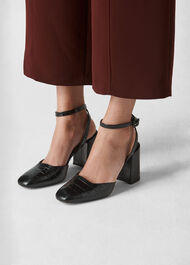 Crescent High Block Mary Jane Black