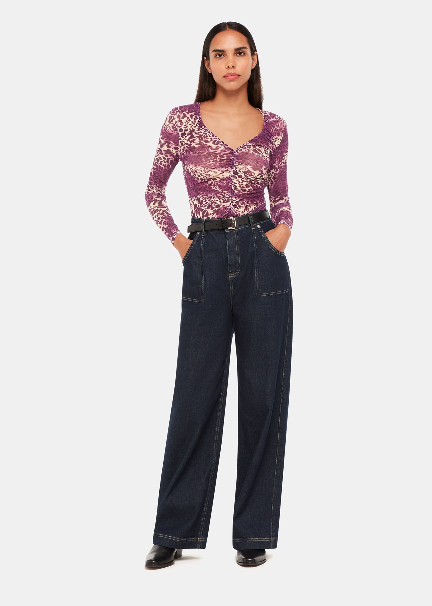 Velvet Jersey Horseshoe Neck Top – Sahara