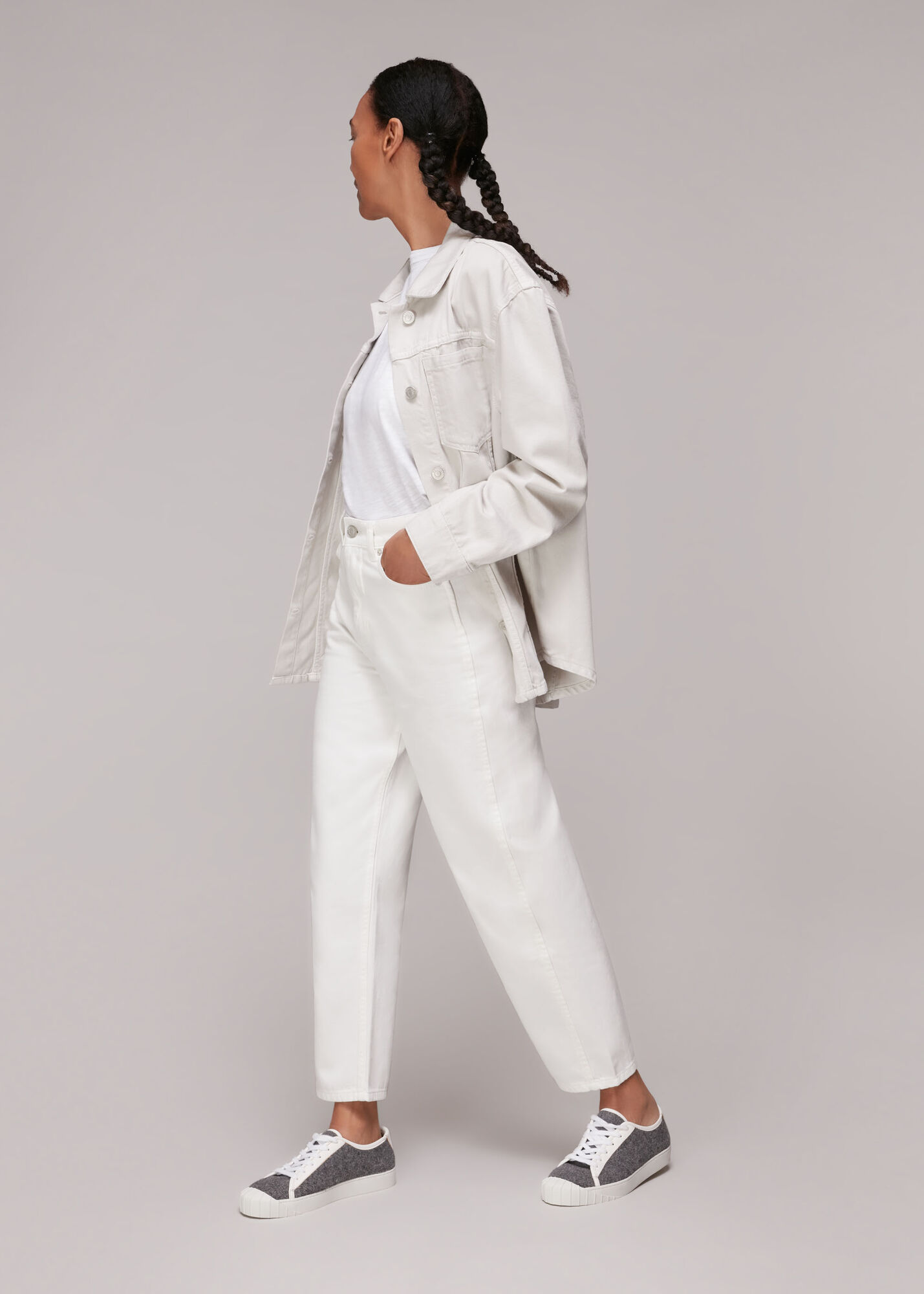 White Authentic Barrel Jean WHISTLES Whistles