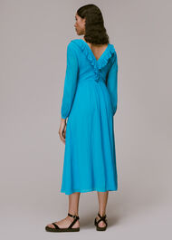 Ruffle Detail Midi Dress