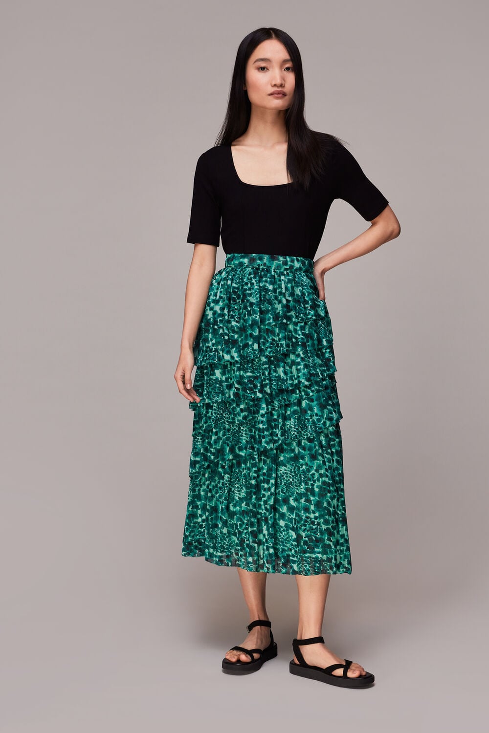 Watercolour Wildcat Skirt