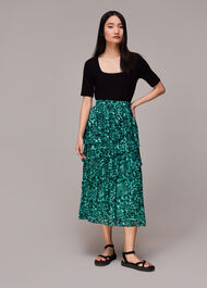 Watercolour Wildcat Skirt