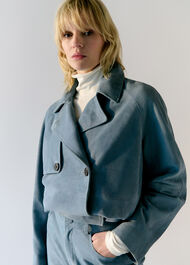 Suede Short Trench Jacket