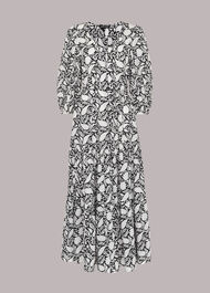 Floral Print Trapeze Dress