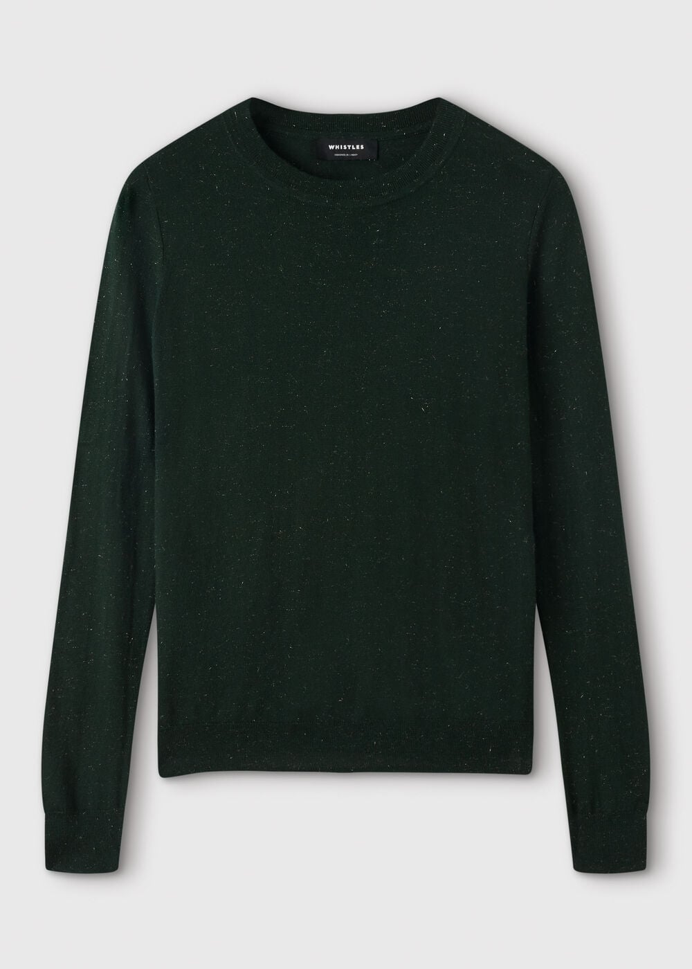 Dark Green Annie Sparkle Crew Neck