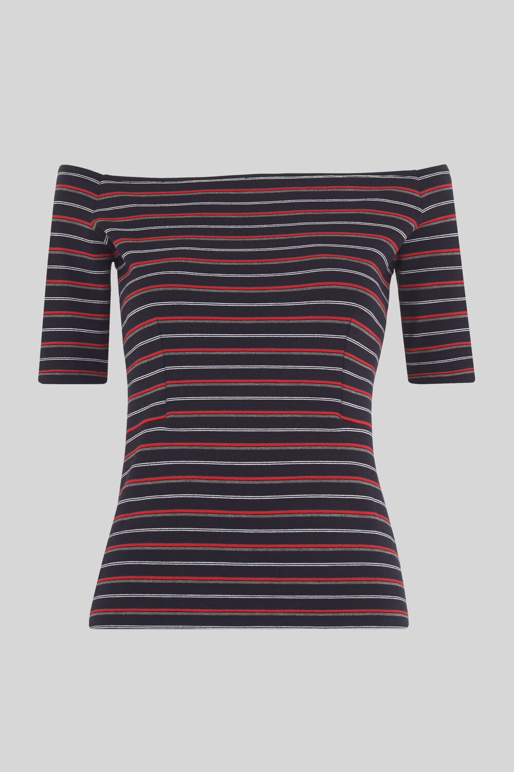 Multi Stripe Bardot Top Multicolour