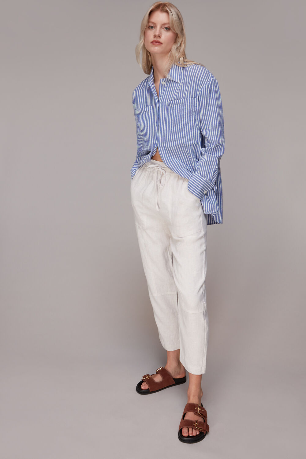 Linen Cargo Trouser