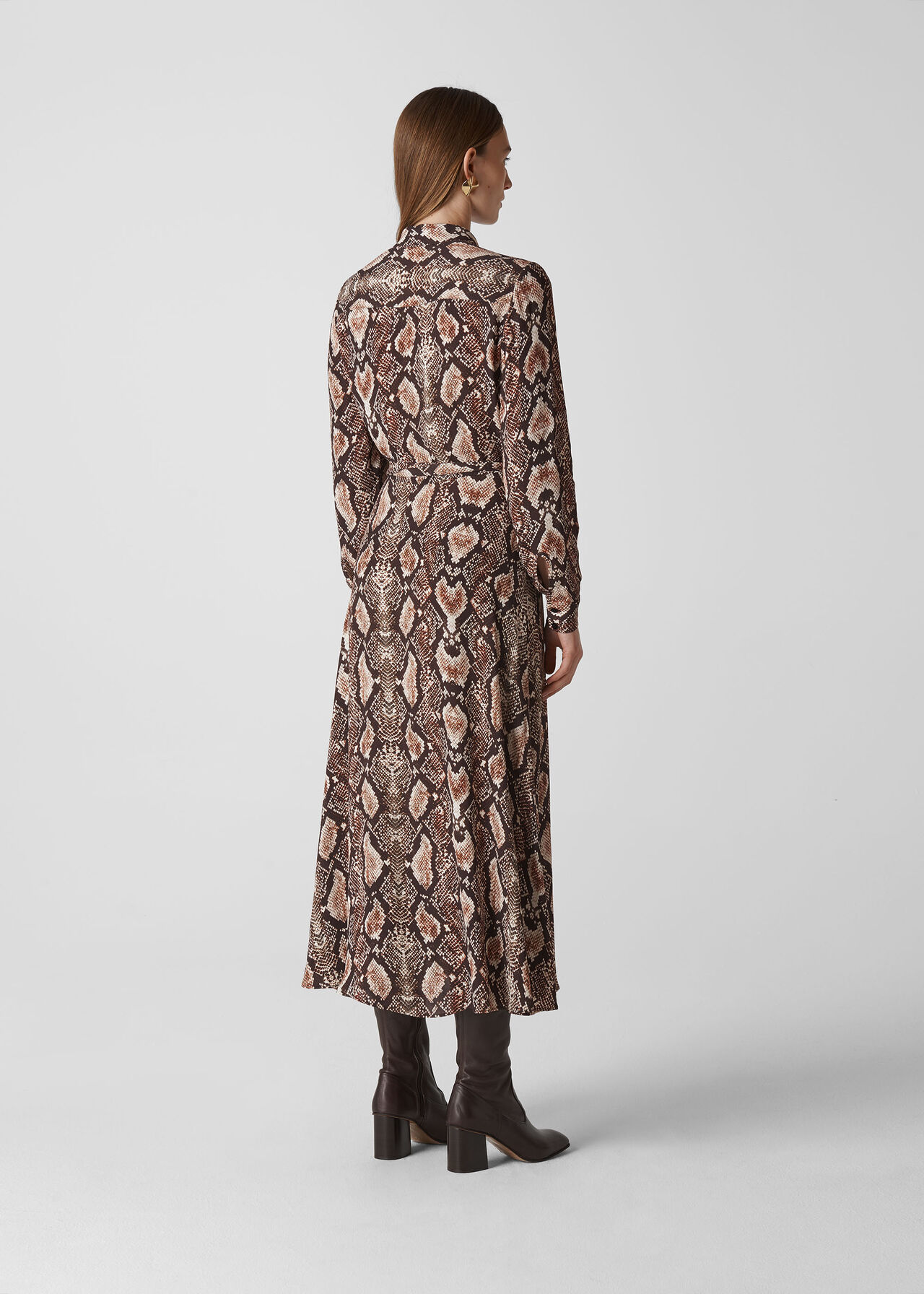 Elfrida Snake Print Dress Snake Print