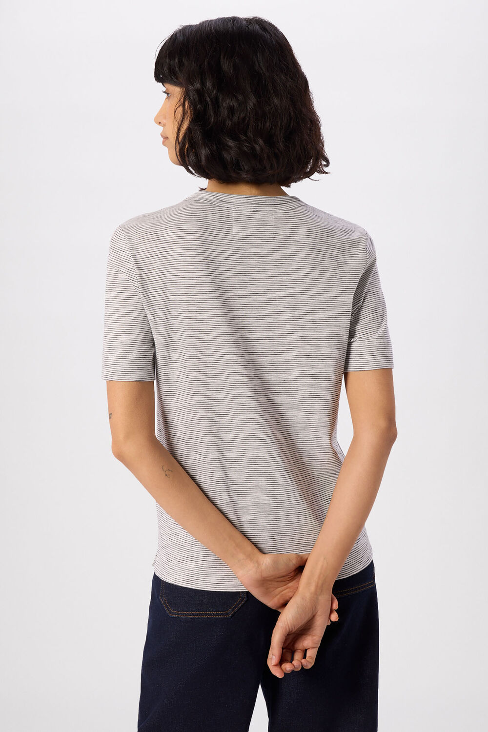 Multicolour Rosa Double Trim Stripe TShirt