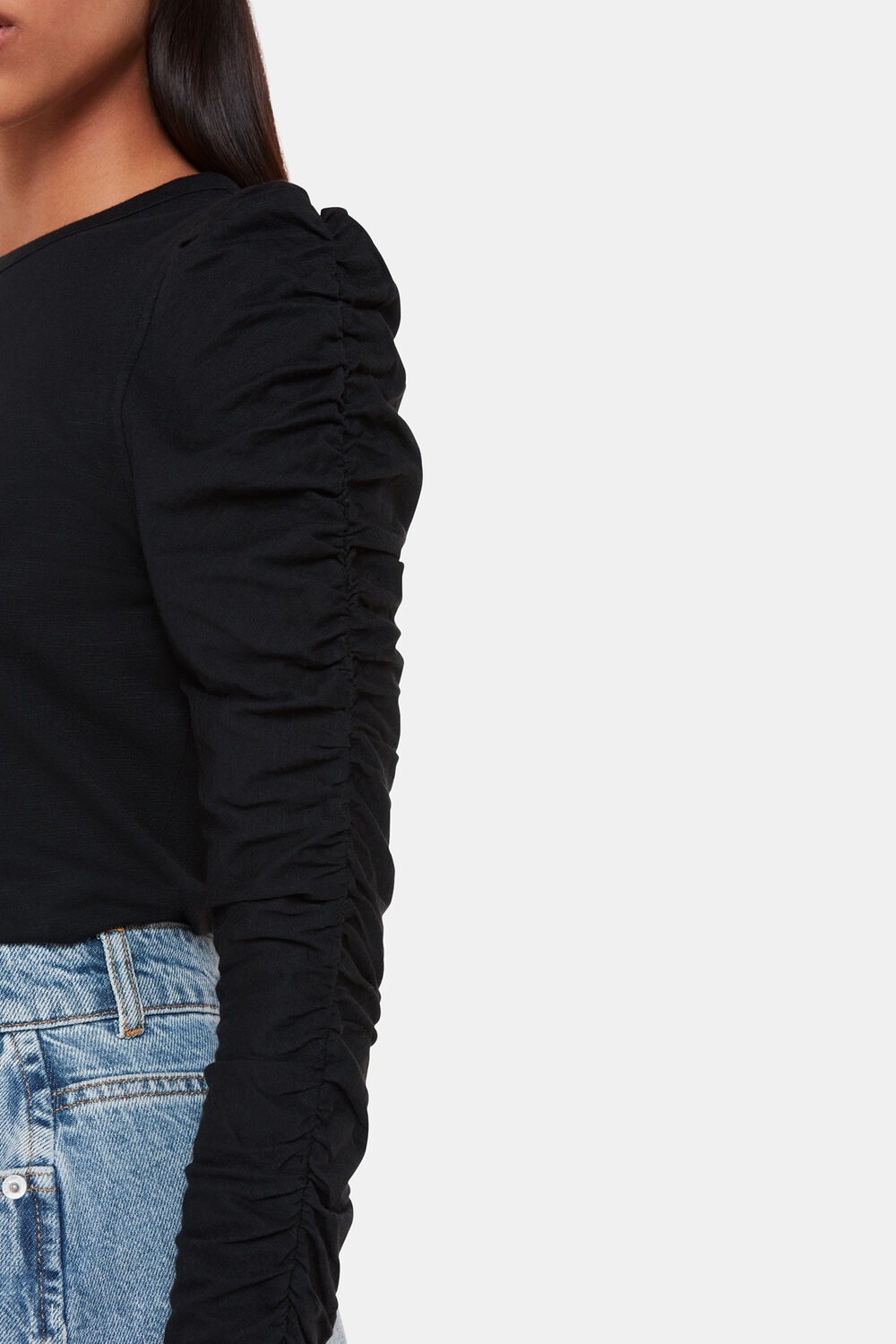 Ruched Sleeve Top