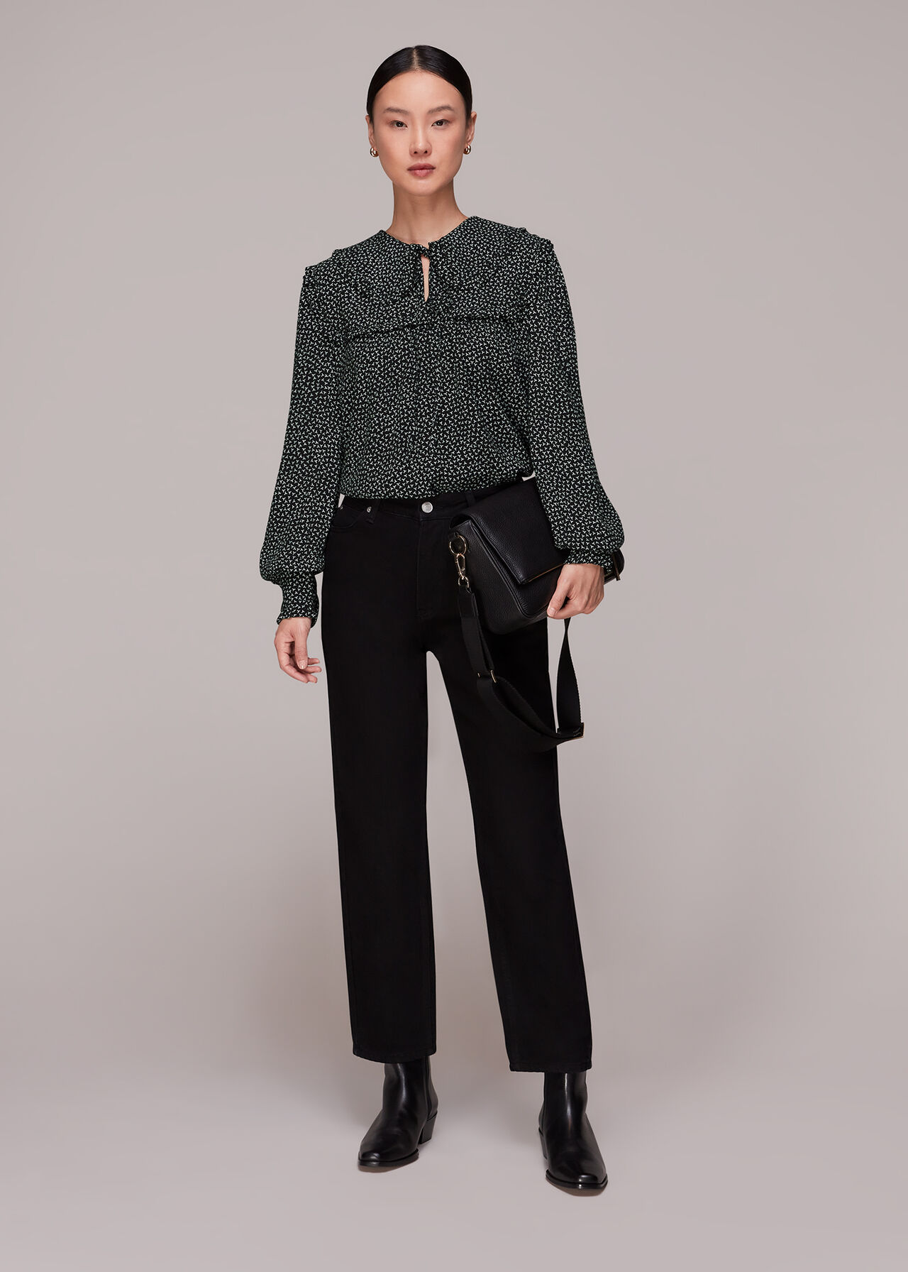 Scattered Y Saskia Collar Top