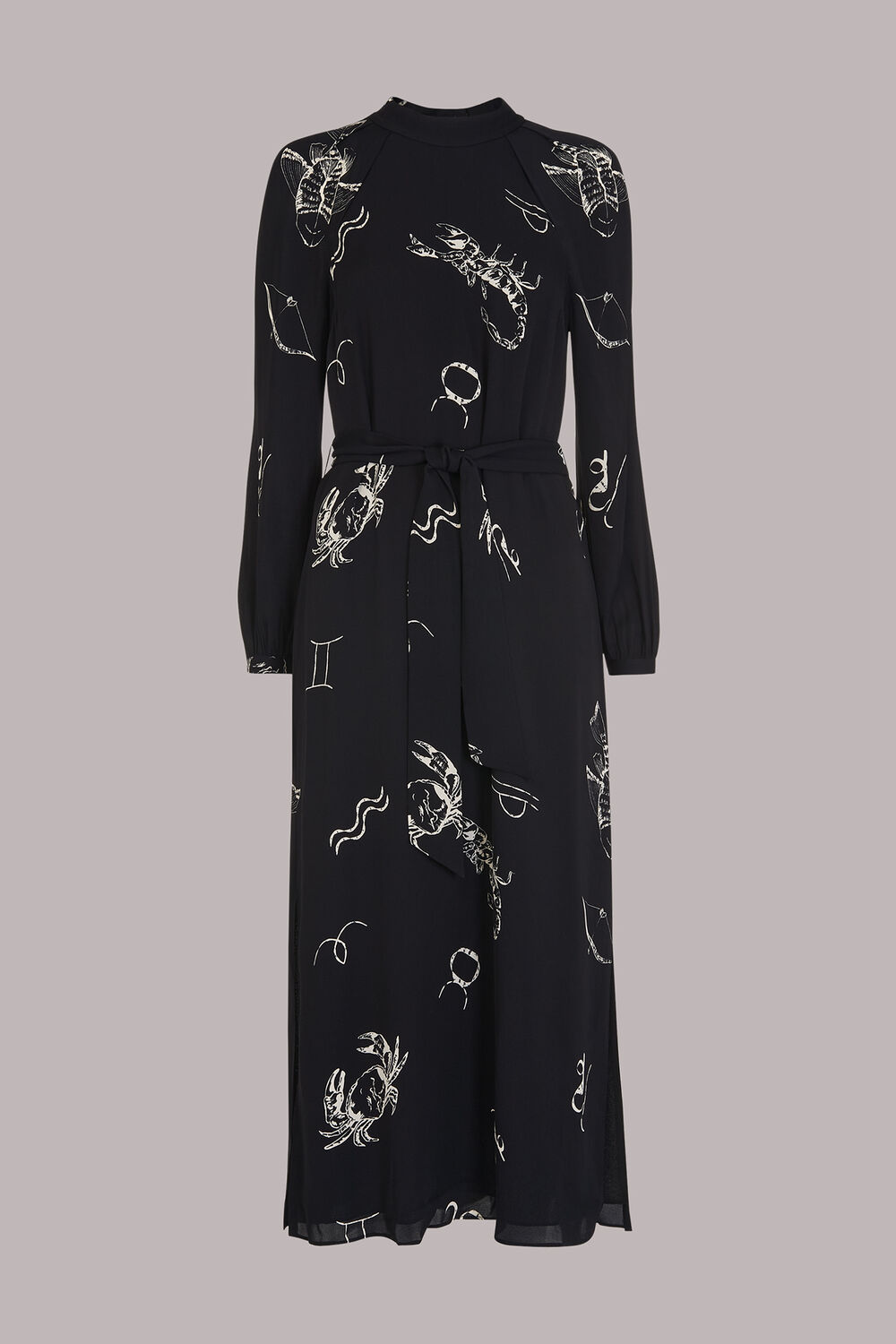 Black Kati Horoscope Print Dress