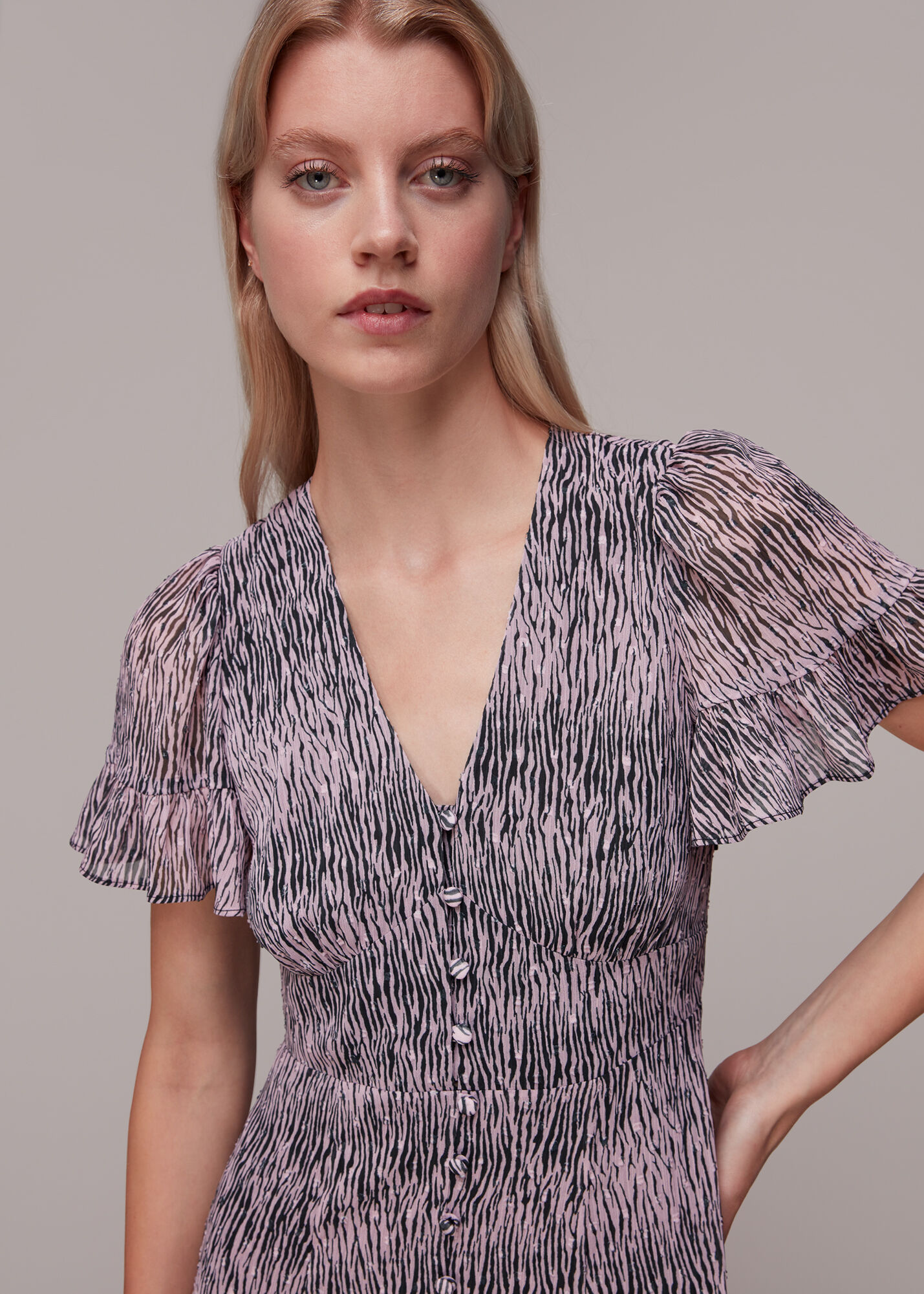 Whistles montrose best sale dobby midi dress