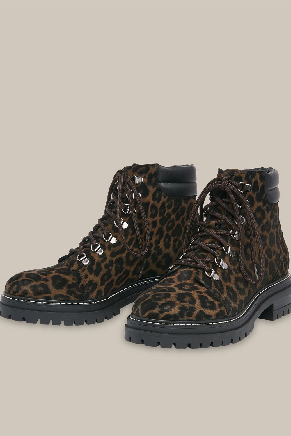 Amber Leopard Lace Up Boot