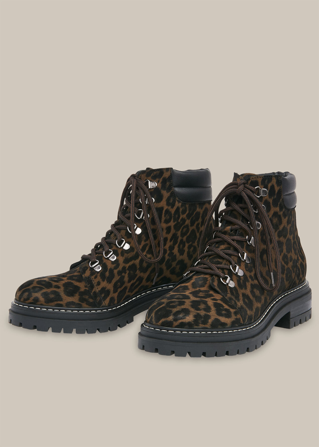 whistles amber leather lace up ankle boots