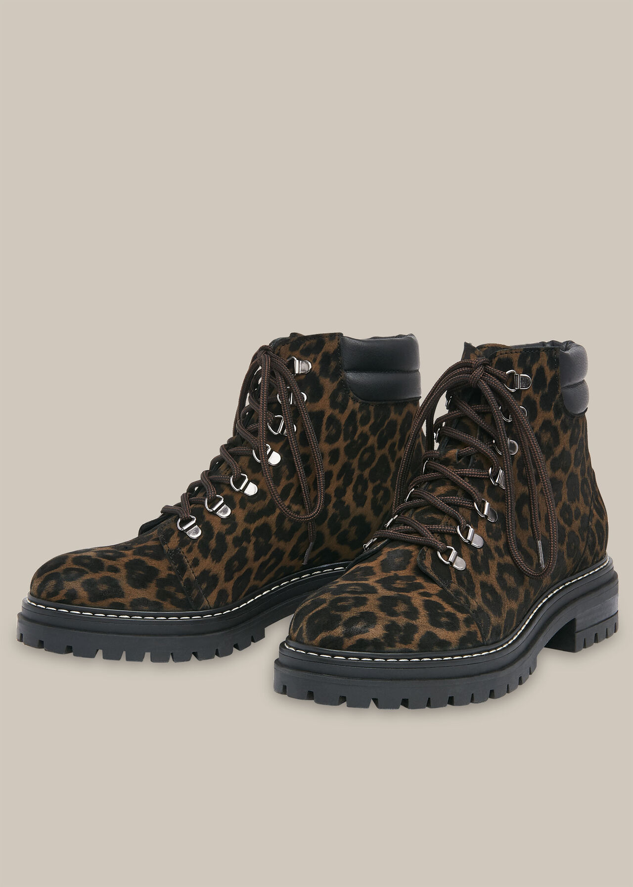 Amber Leopard Lace Up Boot