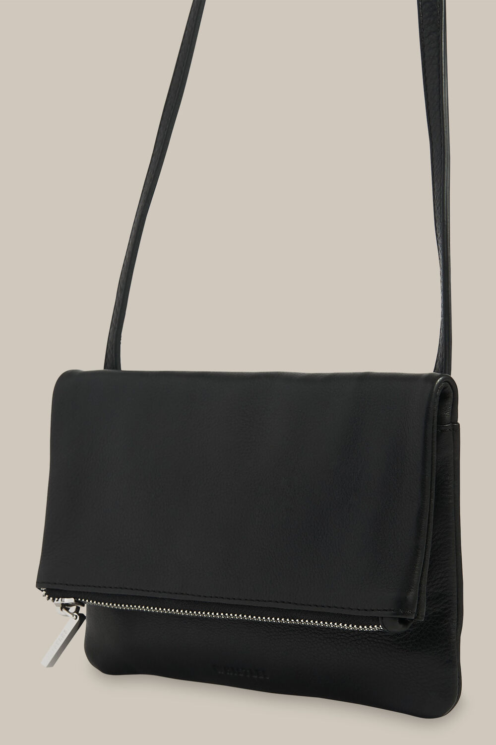 Issy Mini Foldover Bag Black