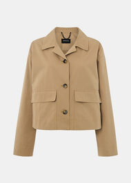 Short Cotton Trench Jacket
