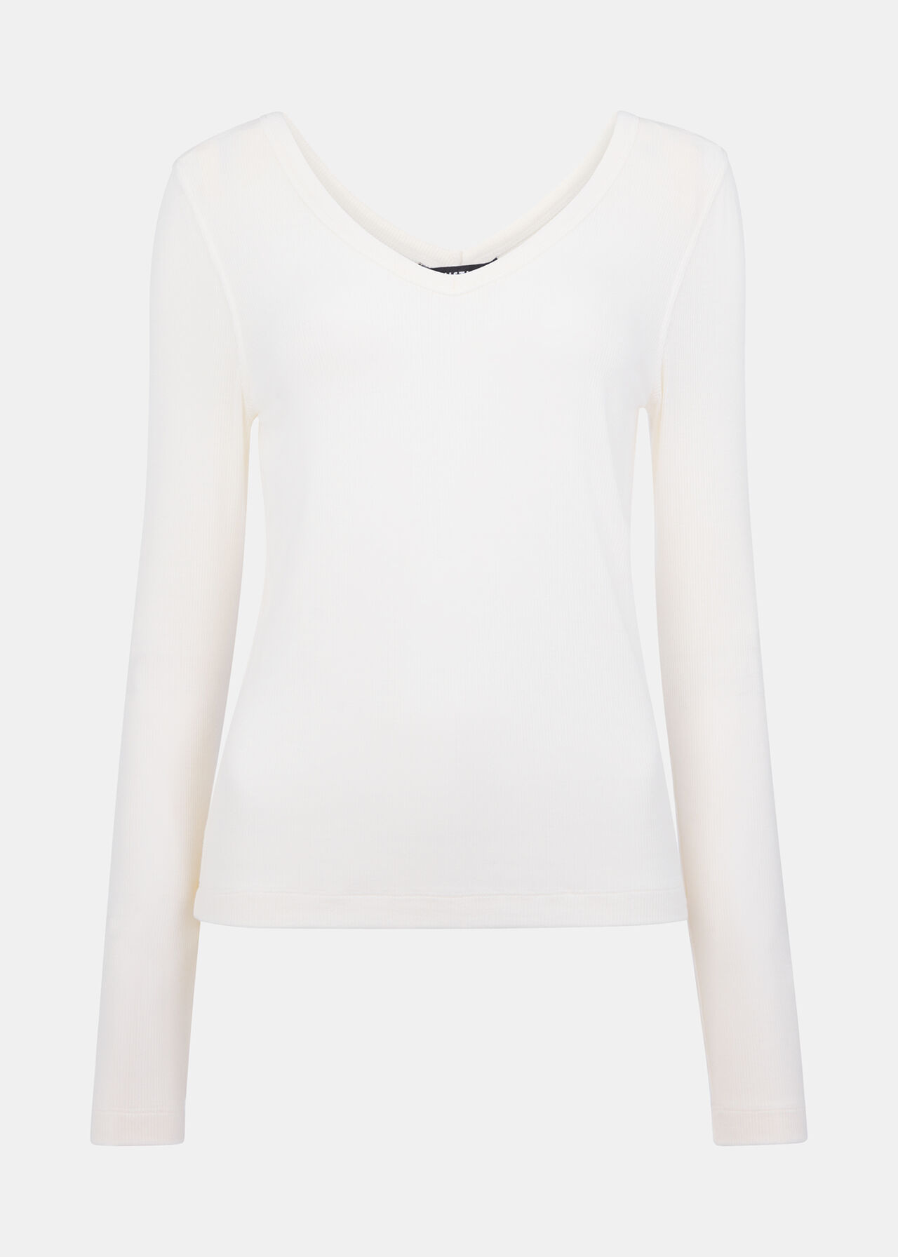 Essential Ribbed V Neck