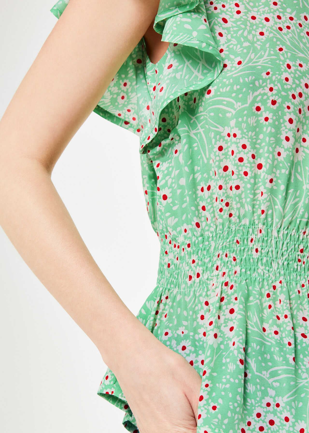 Daisy Meadow Frill Sleeve Top
