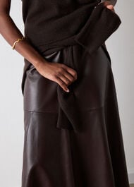 Full Hem Leather Circle Skirt