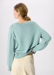 Cotton V Neck Relaxed Knit