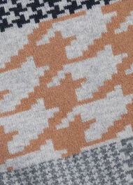 Green Thomas Houndstooth Scarf Red/Multi