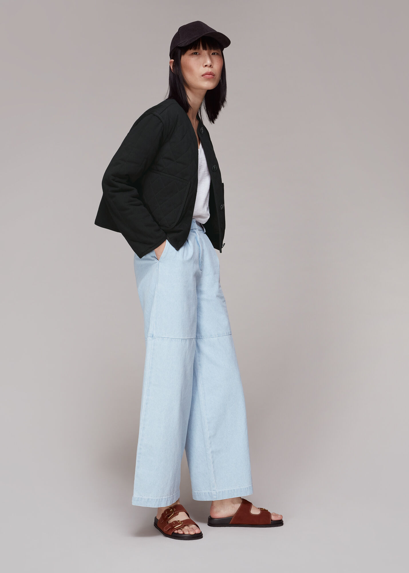 Black Cynthia Quilted Jacket WHISTLES