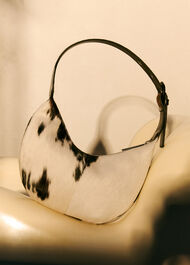 Cow Print Hair-On Sia Bag