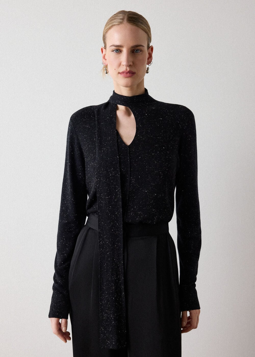 Annie Sparkle Tie Neck