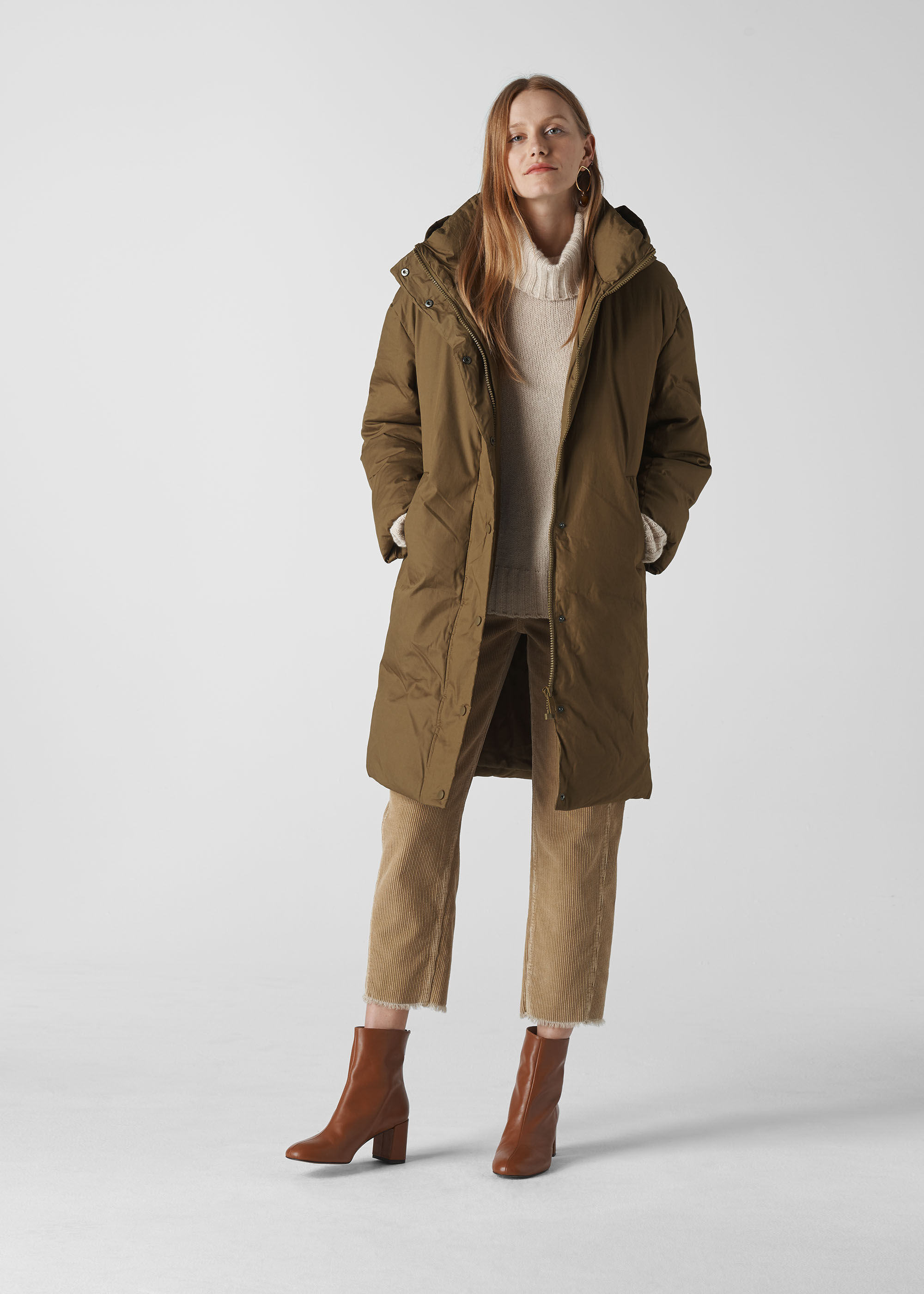 Whistles hooded 2025 long puffer jacket