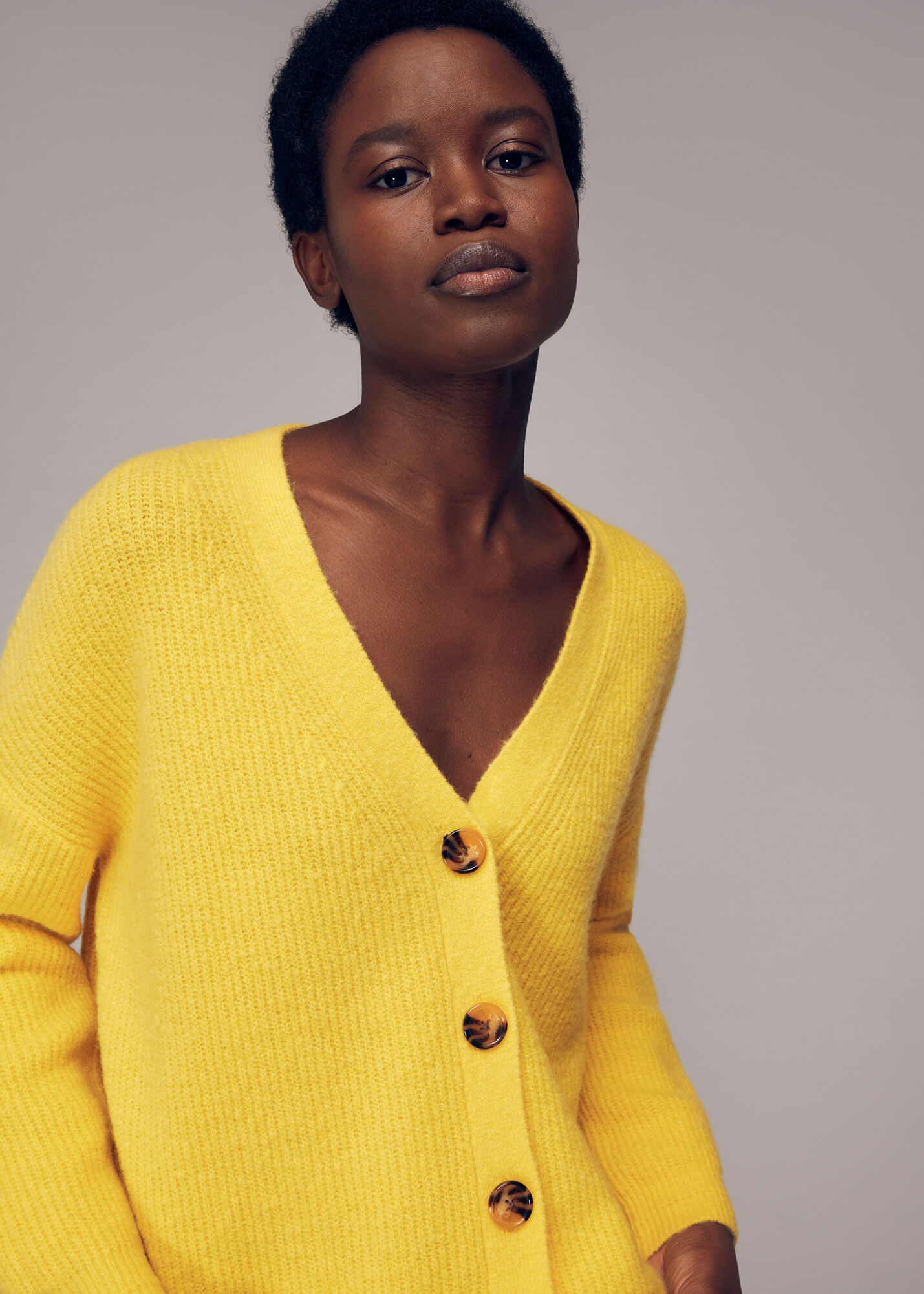 Yellow cardigan shop