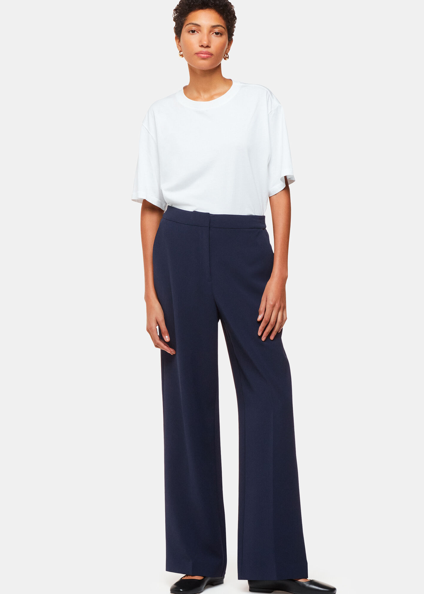 Whistles top navy blazer