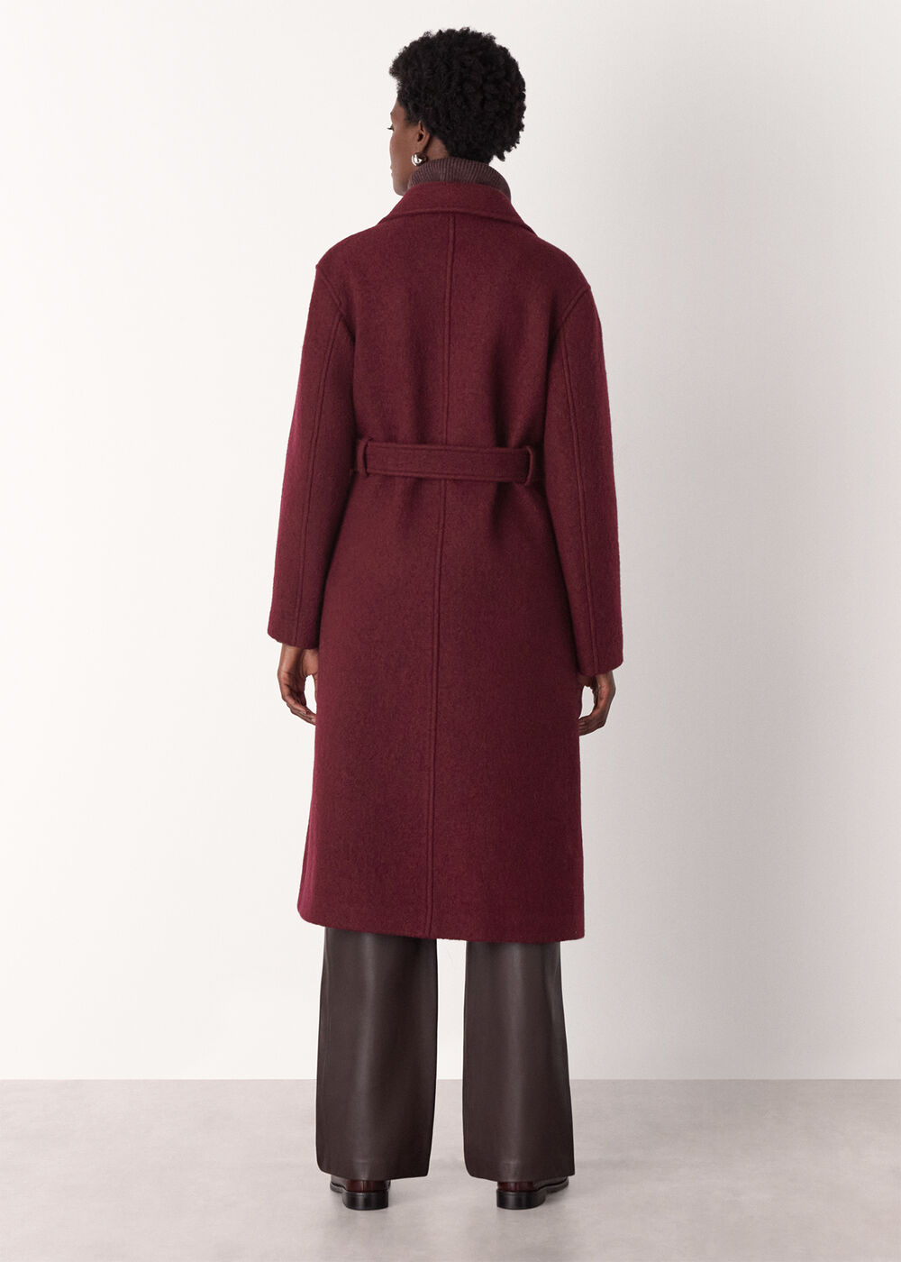 Long Belted Wool Coat