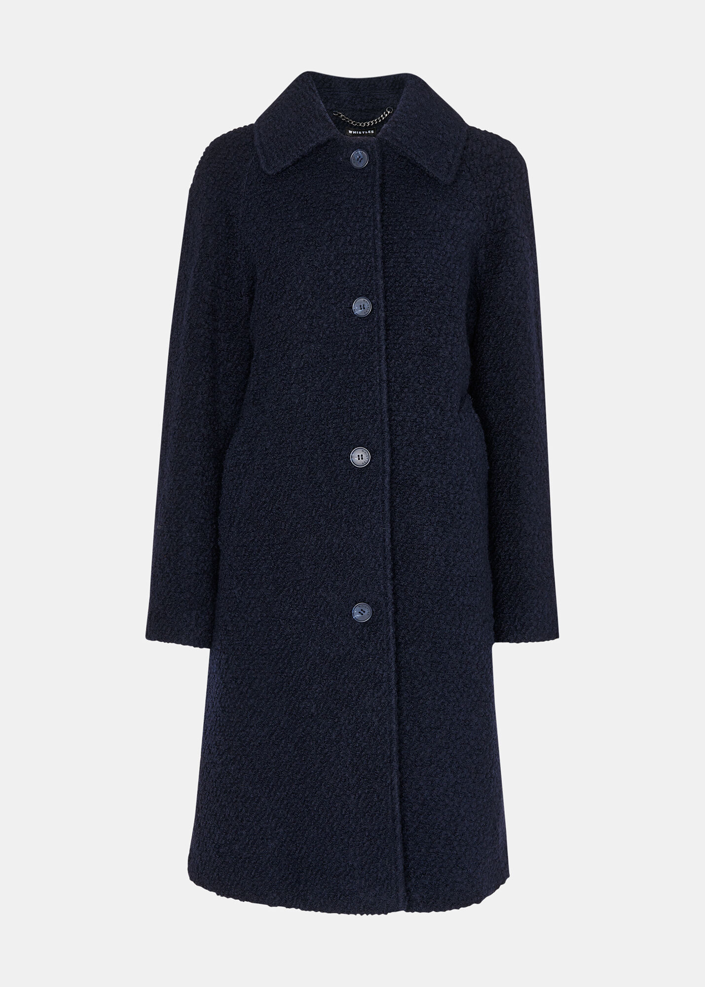 Navy Romy Boucle Coat