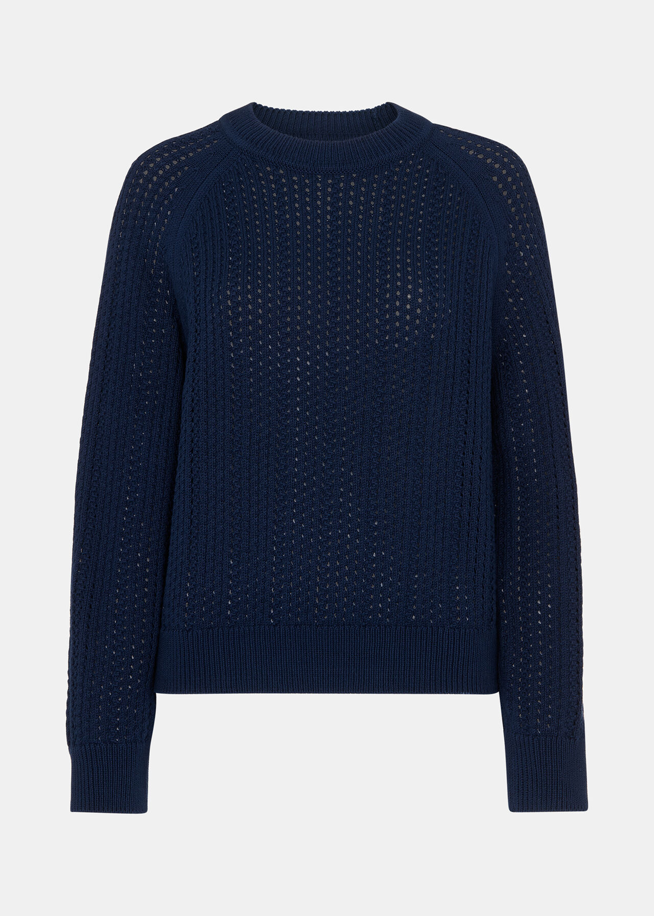 Whistles Pointelle Crew Neck knit