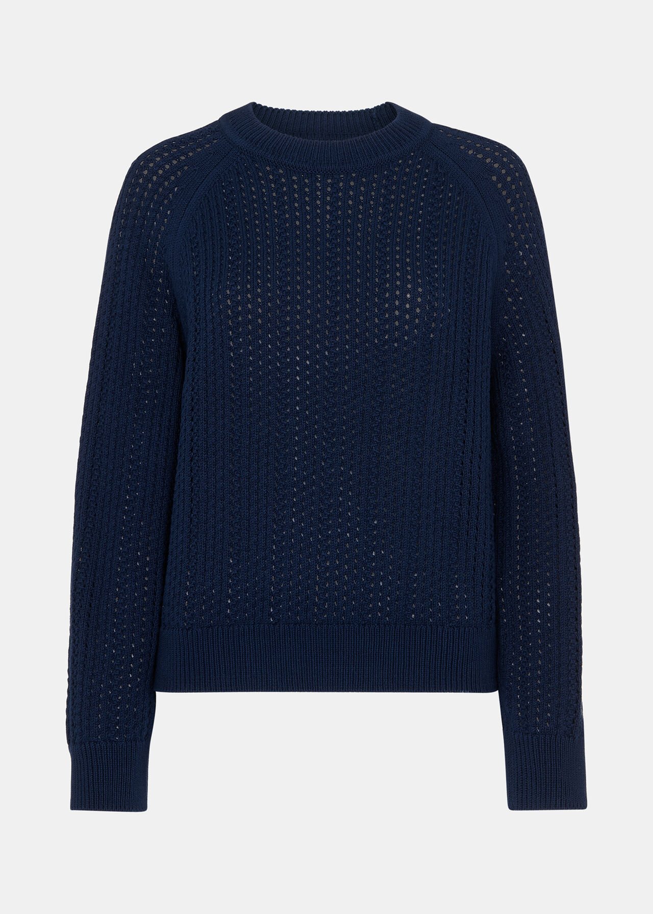 Whistles Pointelle Crew Neck knit Whistles Pointelle Crew Neck knit
