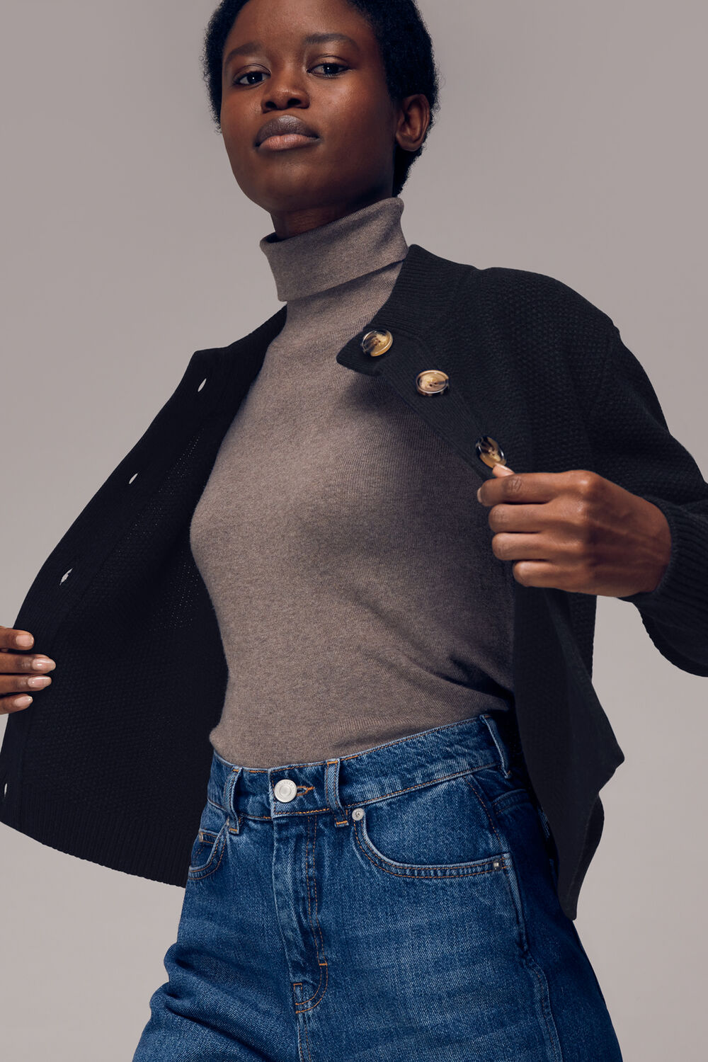 Moss Stitch Cardigan