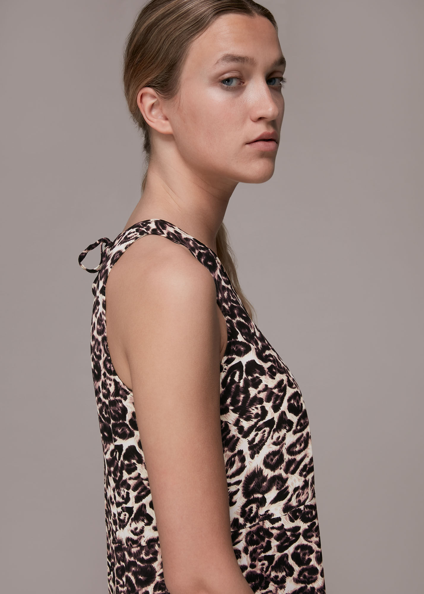 Multicolour Clouded Leopard Print Jumpsuit | WHISTLES Multicolour Clouded Leopard Print Jumpsuit | WHISTLES