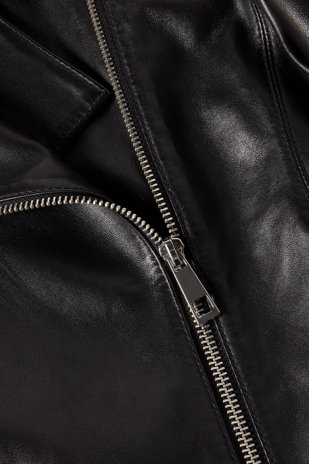 Clean Zip Leather Jacket