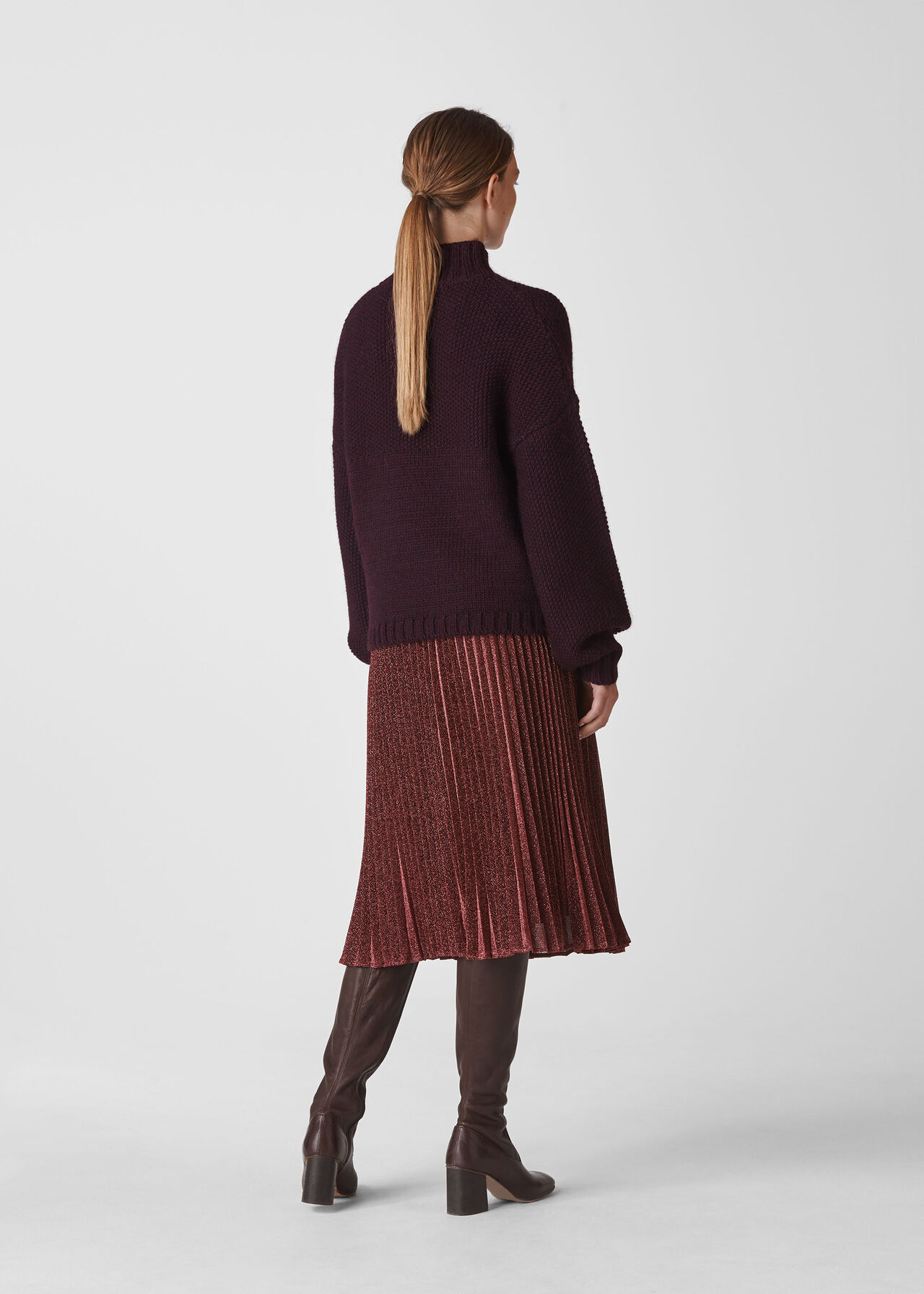 Bramble Stitch Sweater Burgundy